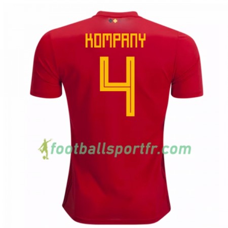 Tenue Belgique Kompany 4 Domicile Coupe du monde 2018 Maillot de Foot